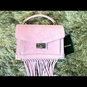 THE KOOPLES MINI LILAC SUEDE SUNRISE EMILY BAG